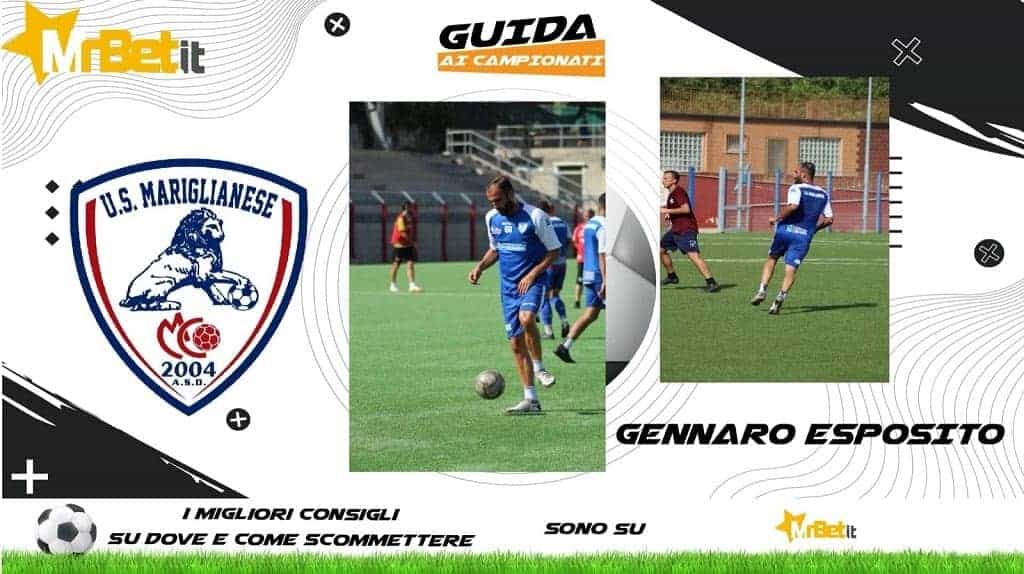 Il bomber della Mariglianese, squadra del girone H di Serie D, Gennaro Esposito