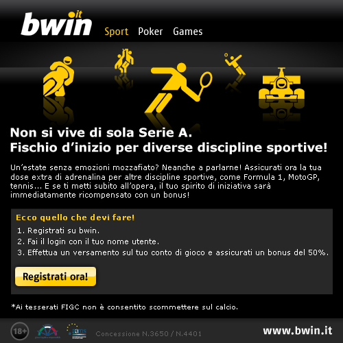 Su Bwin c'è il nuovo bonus estivo: registrati subito per ottenerlo e avere ulteriori informazioni.