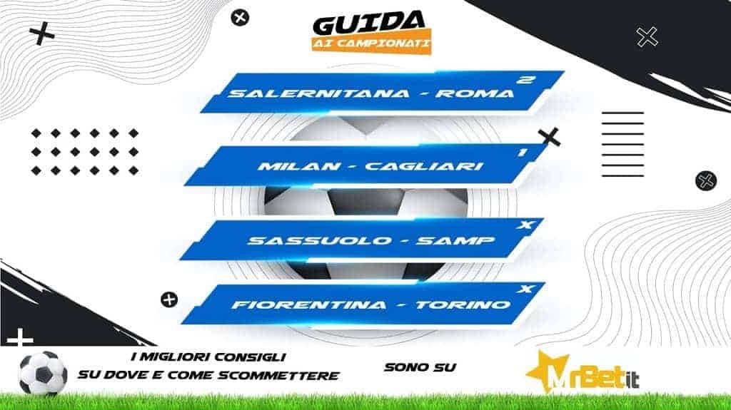 La Schedina di Guida ai campionati, realizzata in collaborazione con Mr Bet per la puntata del 26 agosto 2021.